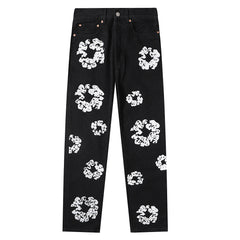 Floral Wreath Jeans