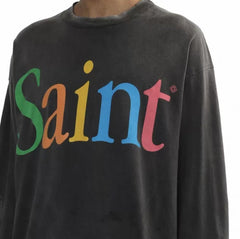 Saint Michael Multicolor Saint Logo Washed Long Sleeve