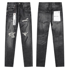 Distressed Straight Leg Jeans
