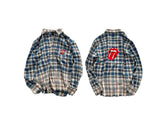 False Perception Tongue Logo Plaid Shirt