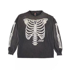 Saint Michael Skeleton Ribcage Long Sleeve Shirt