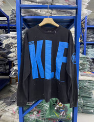 Saint Michael KLF Blue Graphic Washed Long Sleeve