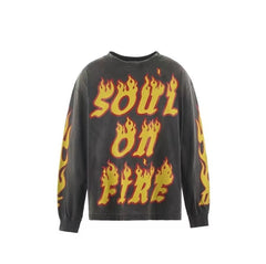 Saint Michael Soul On Fire Vintage Long Sleeve