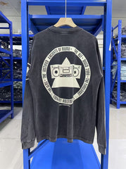 Saint Michael KLF Cream Graphic Washed Long Sleeve