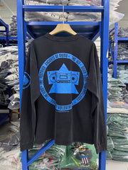 Saint Michael KLF Blue Graphic Washed Long Sleeve