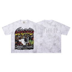 BKYS Vintage DJ Crowd Rhinestone Tee