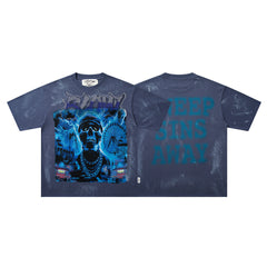 BKYS Skull Ferris Wheel Rhinestone Tee