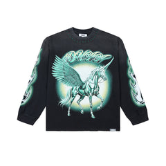 DUAA Unicorn Graphic Long Sleeve Tee