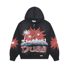 Duaa Black California Zip Hoodie