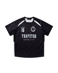 Trapstar Football T-Shirt in Black with Panel