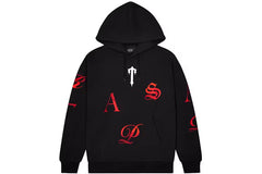Trapstar Script Hoodie black & red