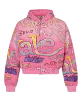 Vale Forever Spearmint Zip Up Hoodie Green pink