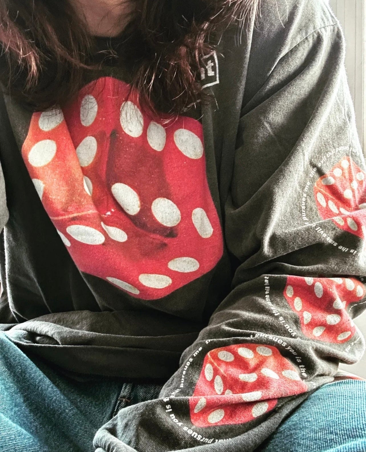 Saint Michael Dice Graphic Washed Long Sleeve