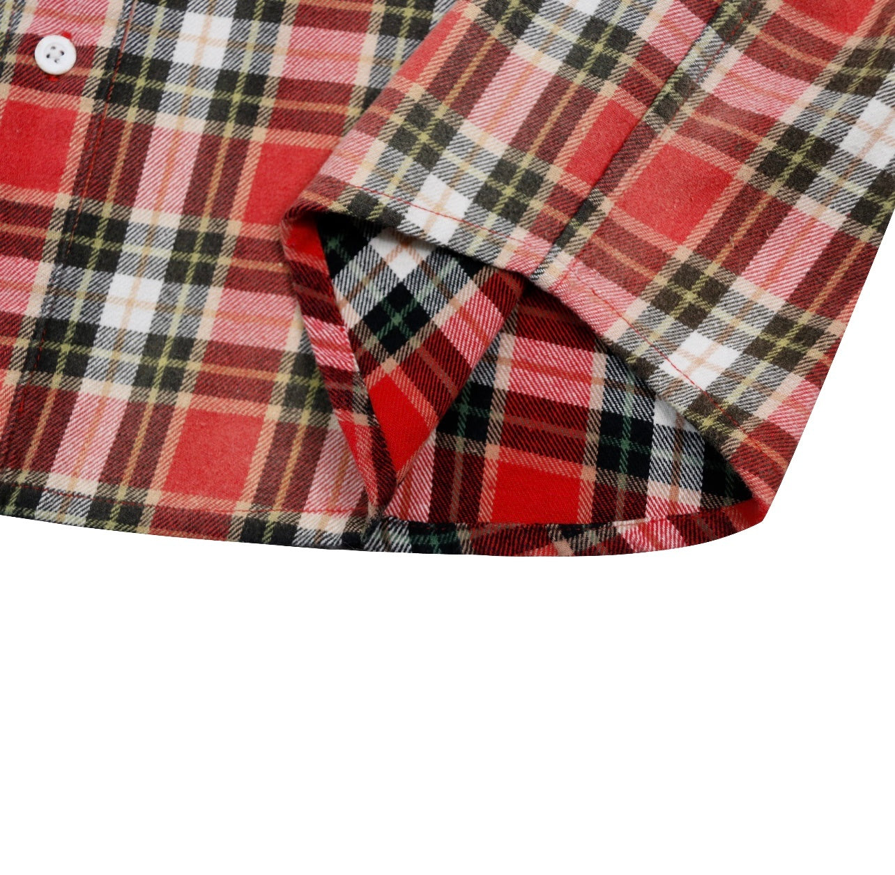 False Perception Smiley Red Plaid Shirt