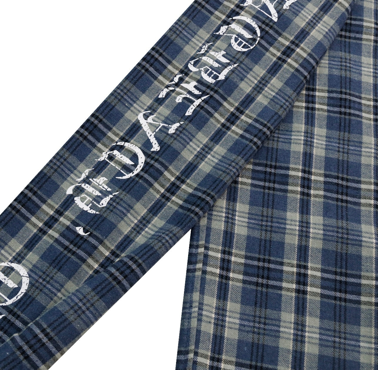 False Perception Cross Plaid Long‑Sleeve Shirt
