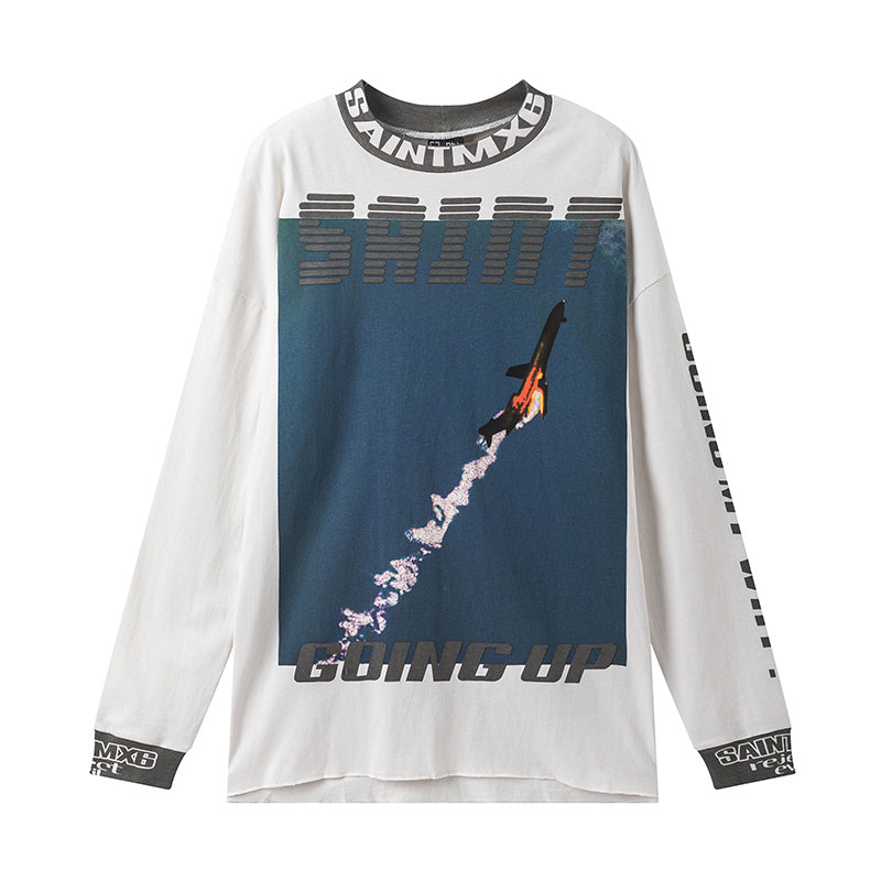 Saint Michael Going Up Rocket Vintage Washed Long Sleeve