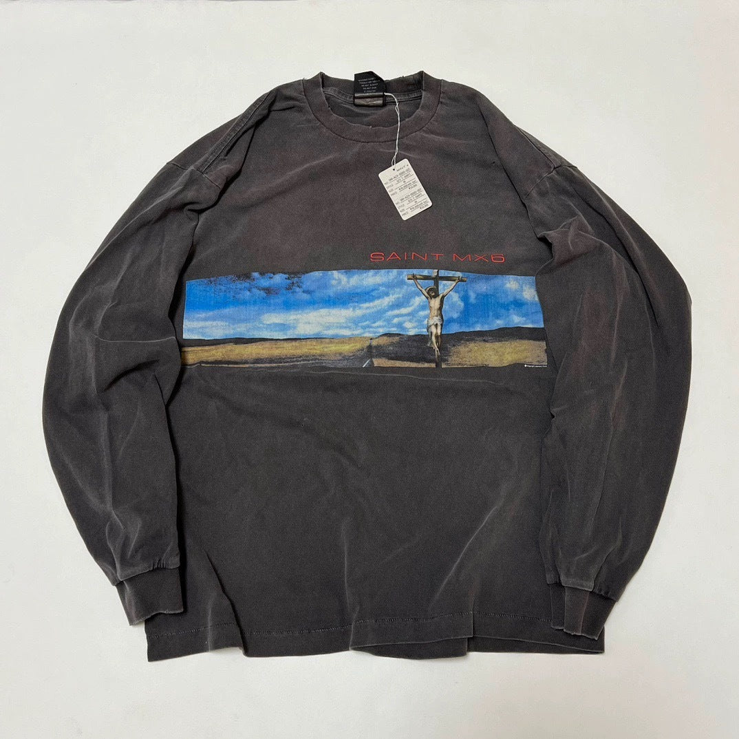 Saint Michael Desert Landscape Vintage Washed Long Sleeve