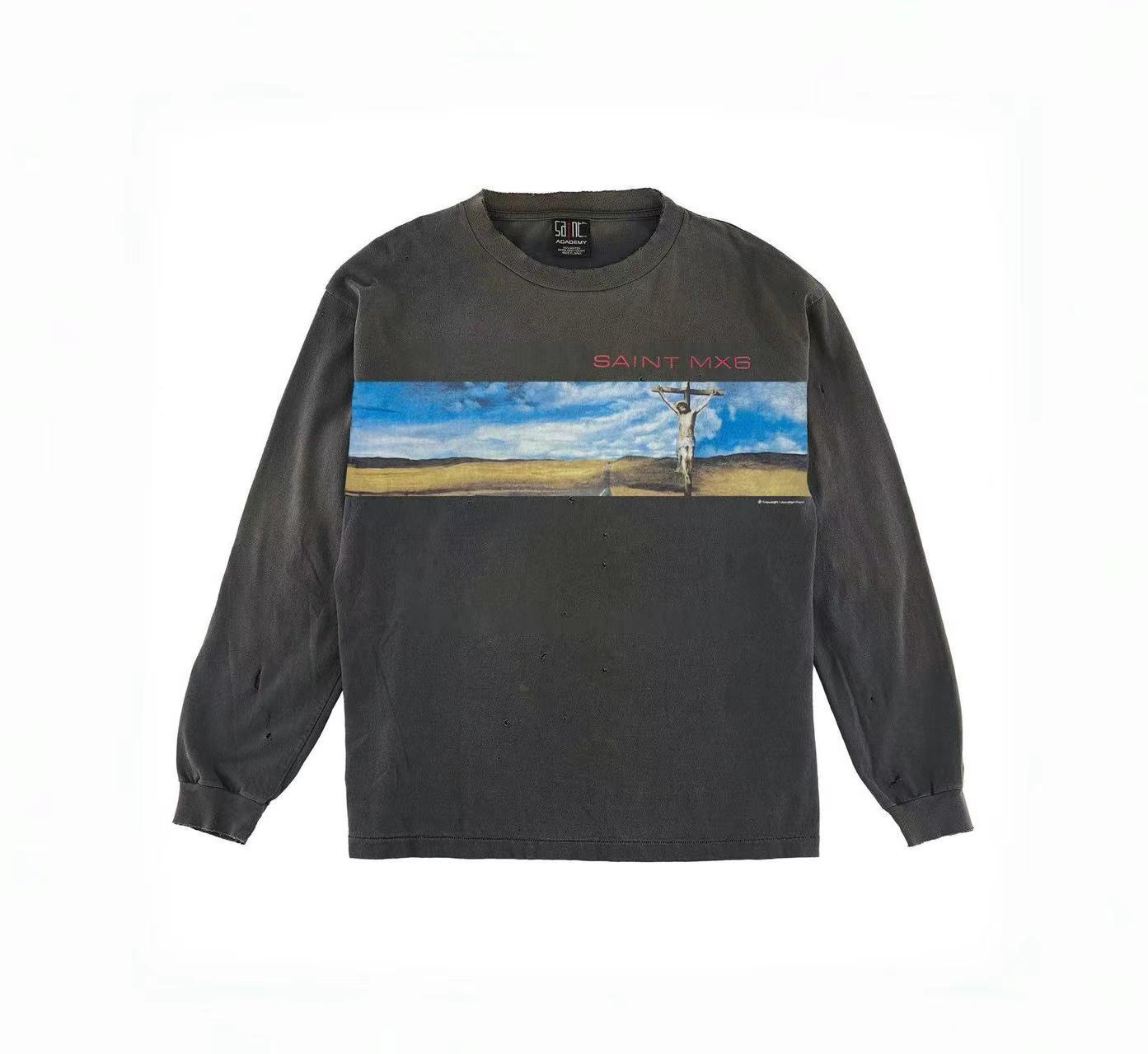 Saint Michael Desert Landscape Vintage Washed Long Sleeve