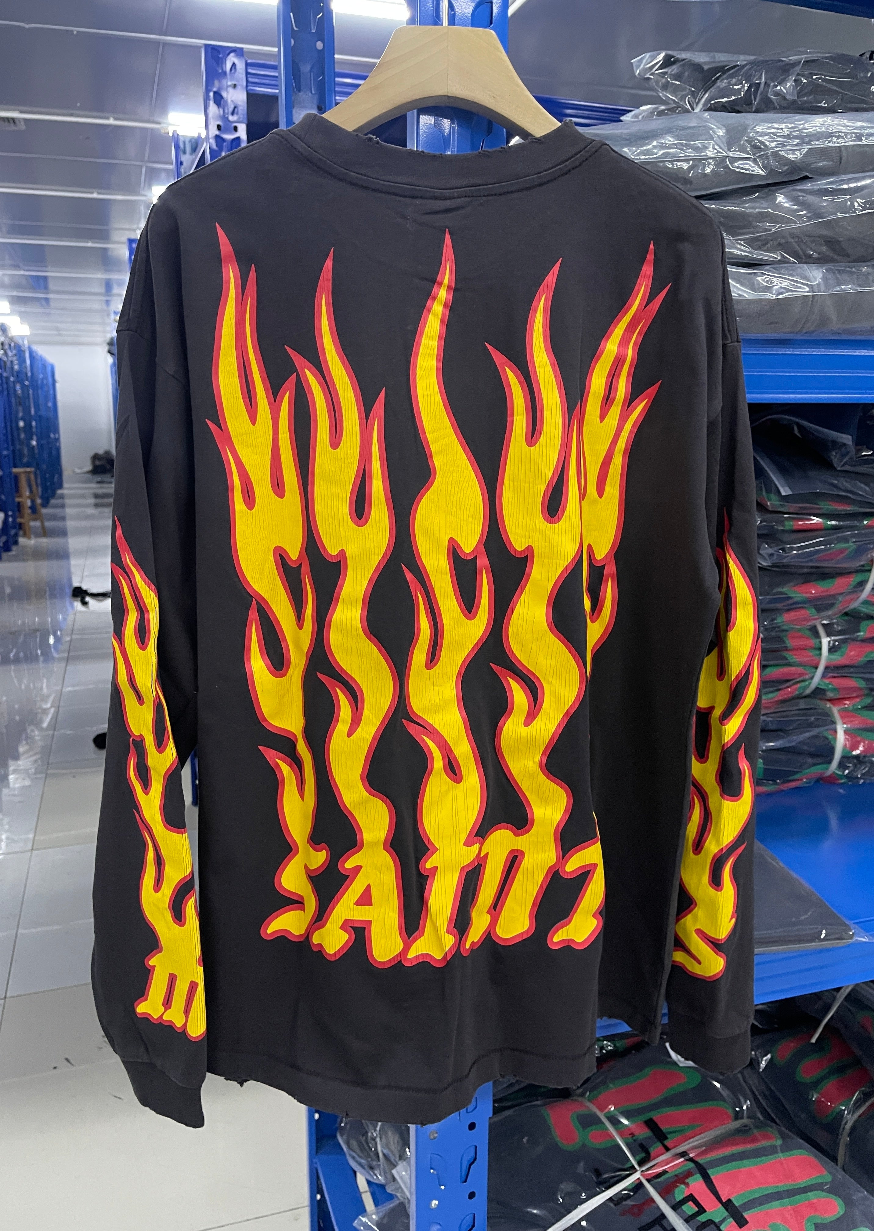 Saint Michael Soul On Fire Vintage Long Sleeve