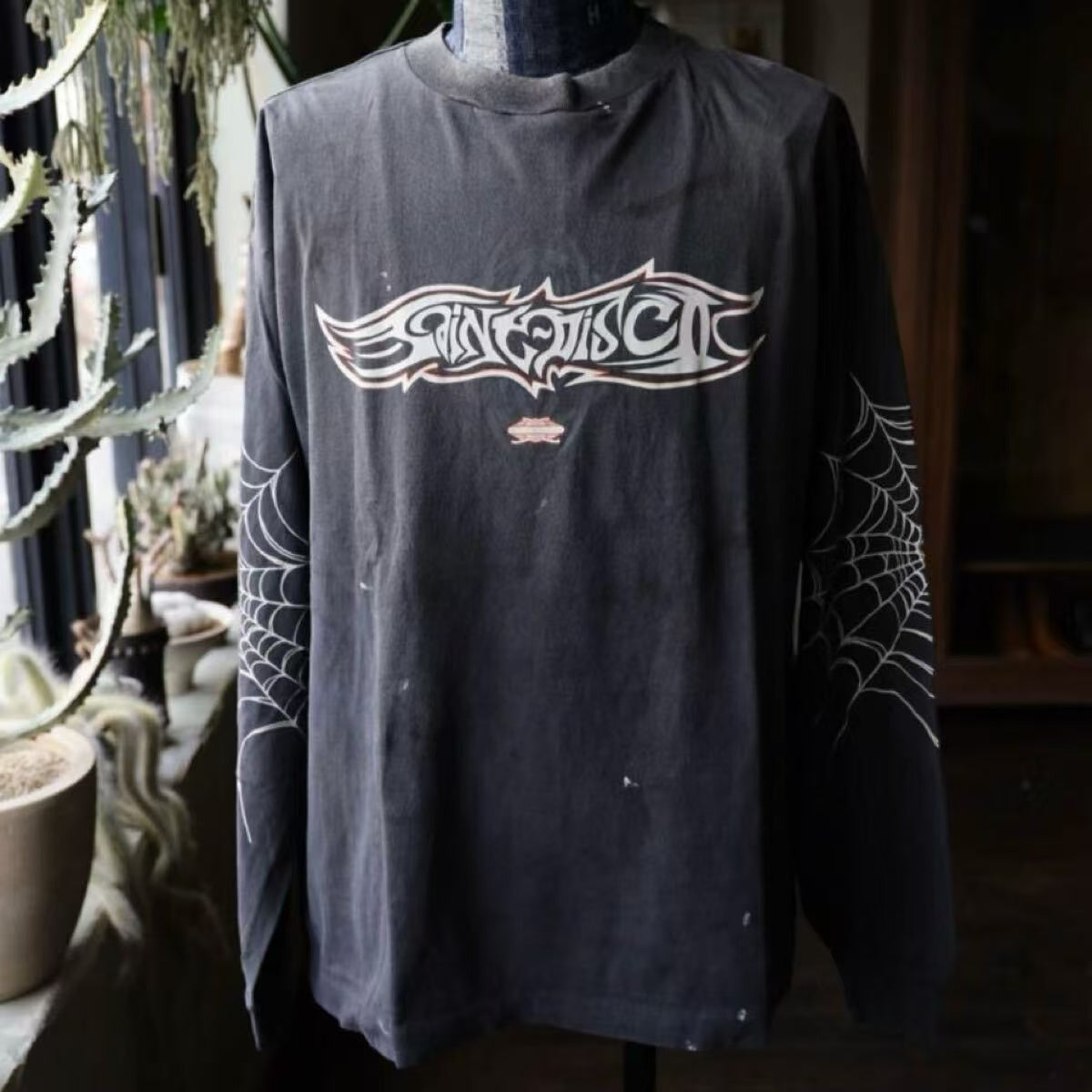 Saint Michael Insanity Spider Web Washed Long Sleeve