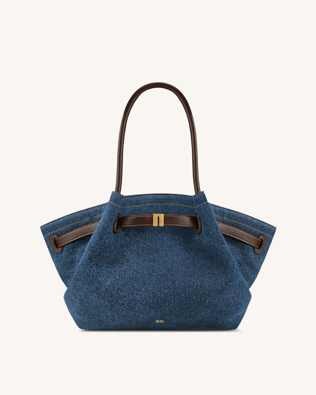 Hana 中型牛仔手提袋 - 藍色牛仔