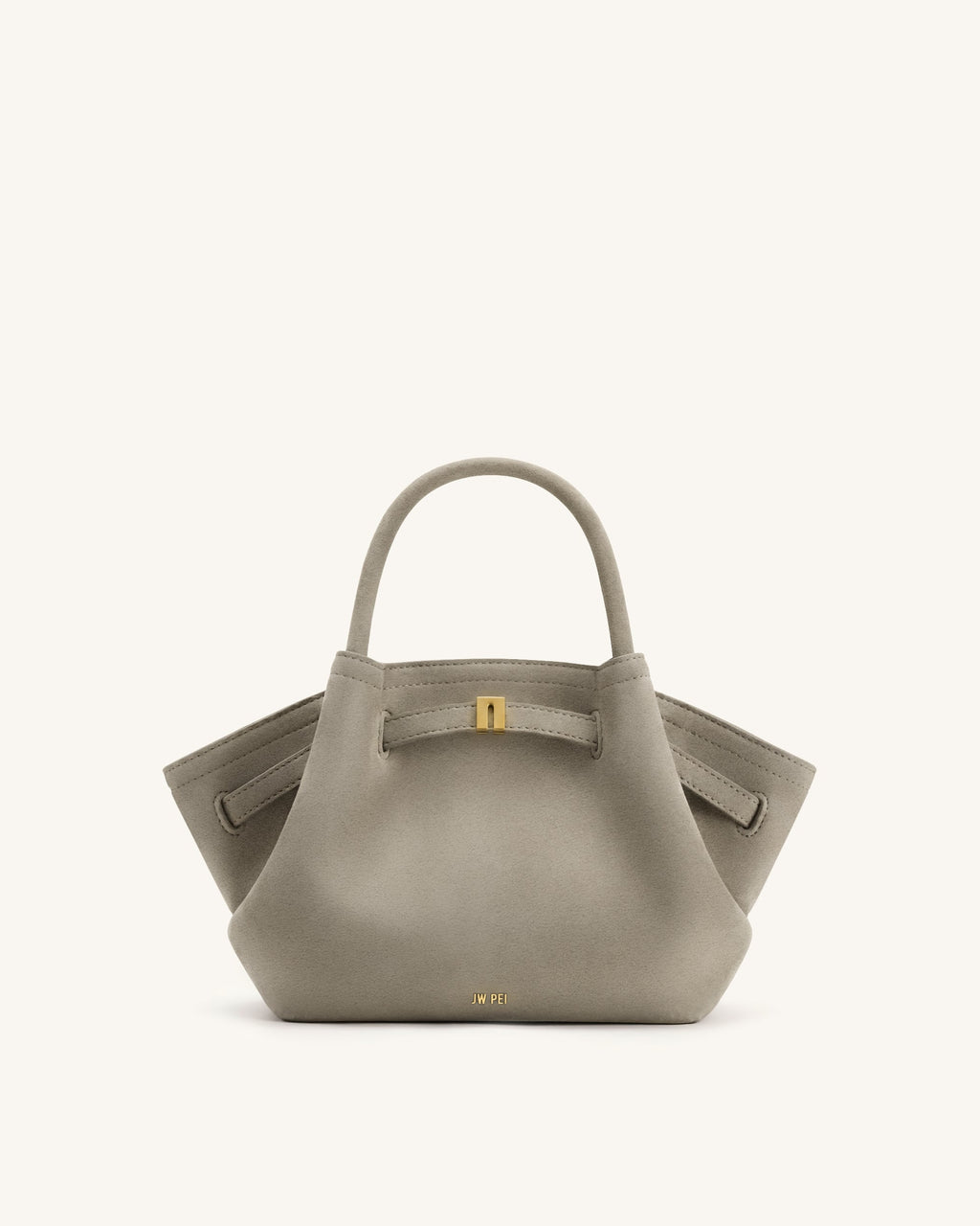Hana 迷你仿麂皮托特包 - 灰色