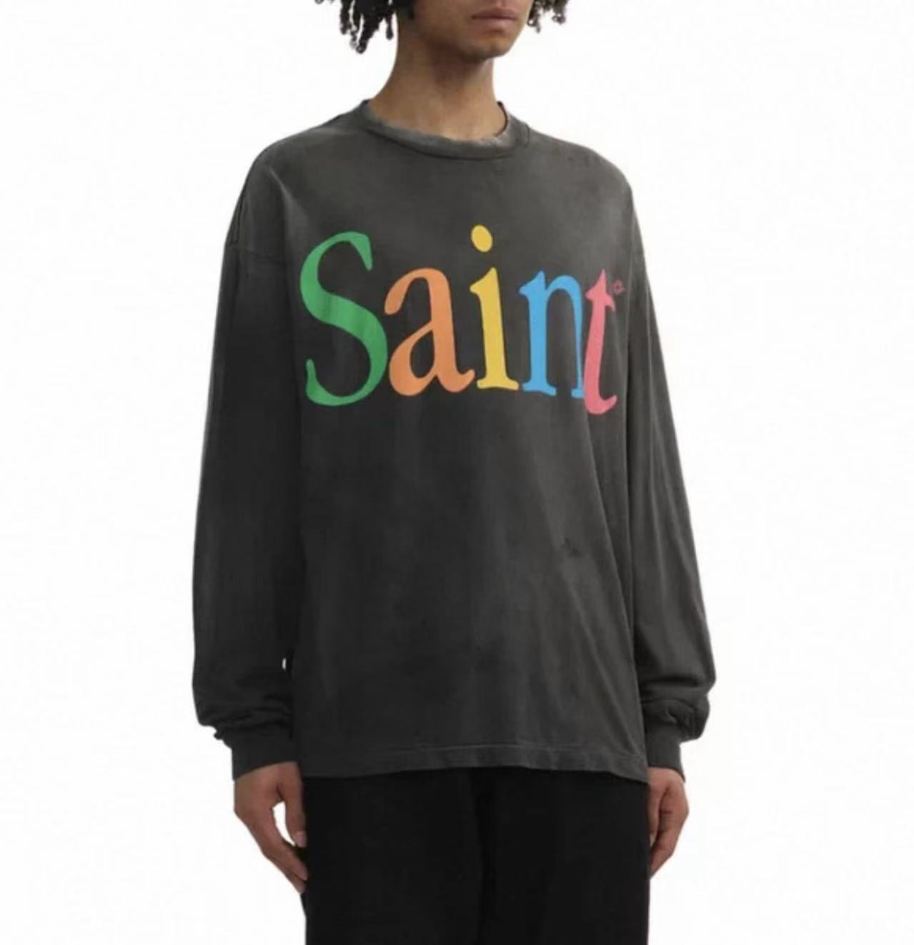 Saint Michael Multicolor Saint Logo Washed Long Sleeve
