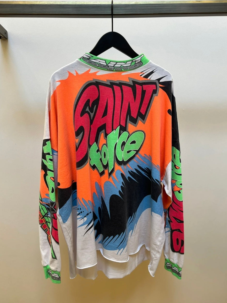 Saint Michael Saint Force Graffiti Vintage Washed Long Sleeve