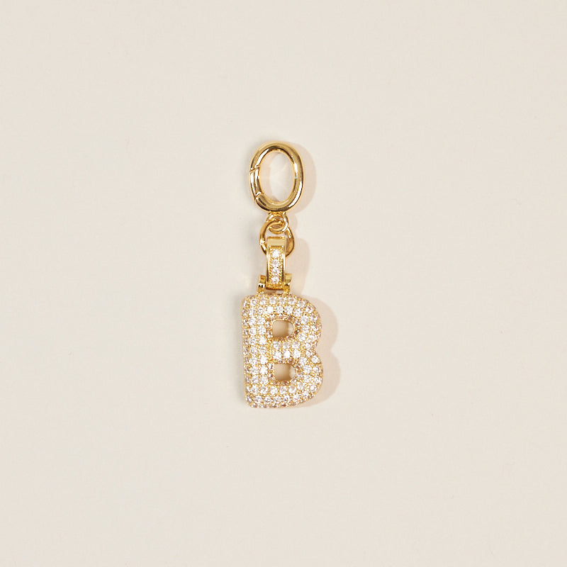 Monogram Letter Bag Charm
