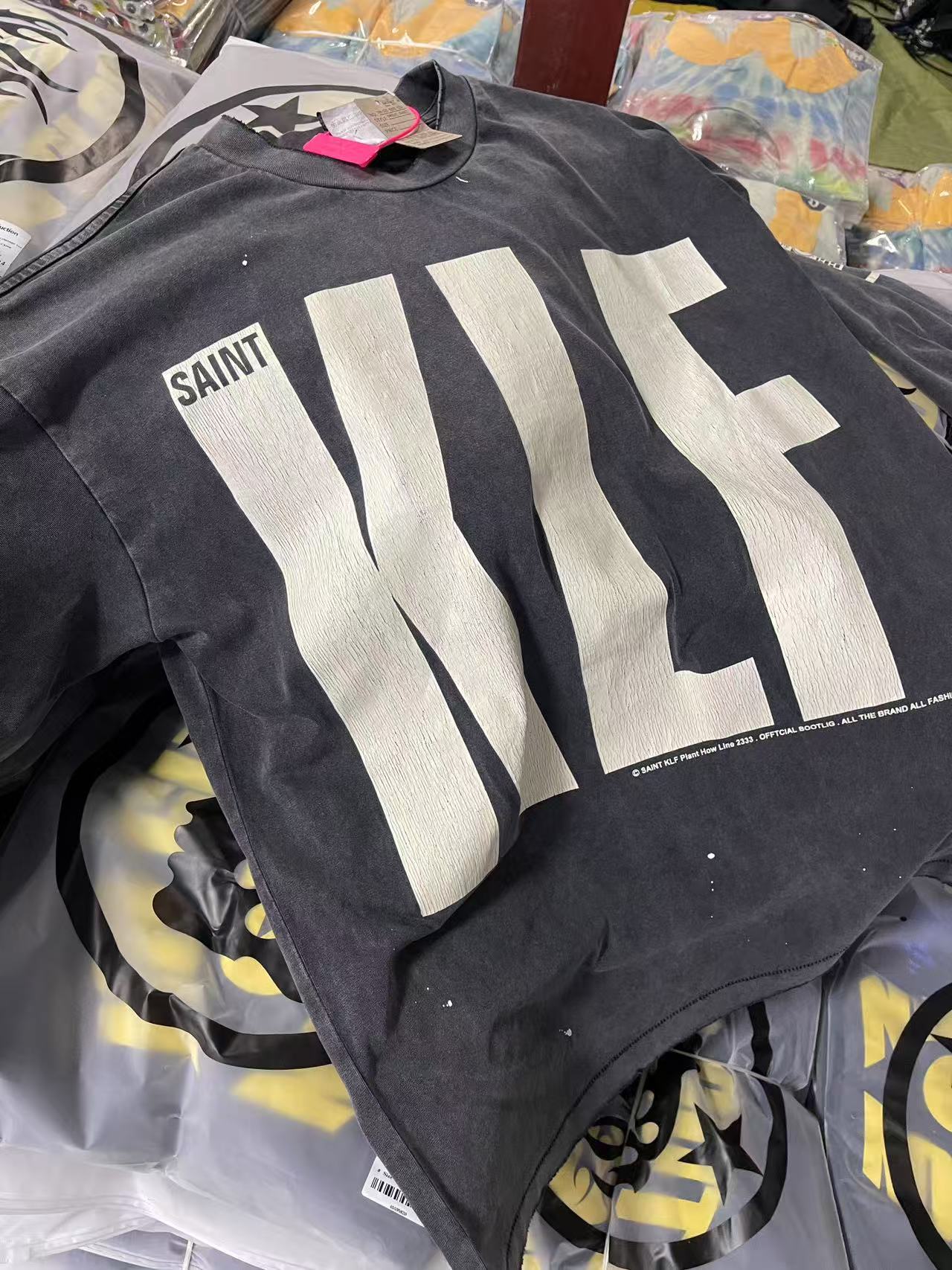 Saint Michael KLF Cream Graphic Washed Long Sleeve