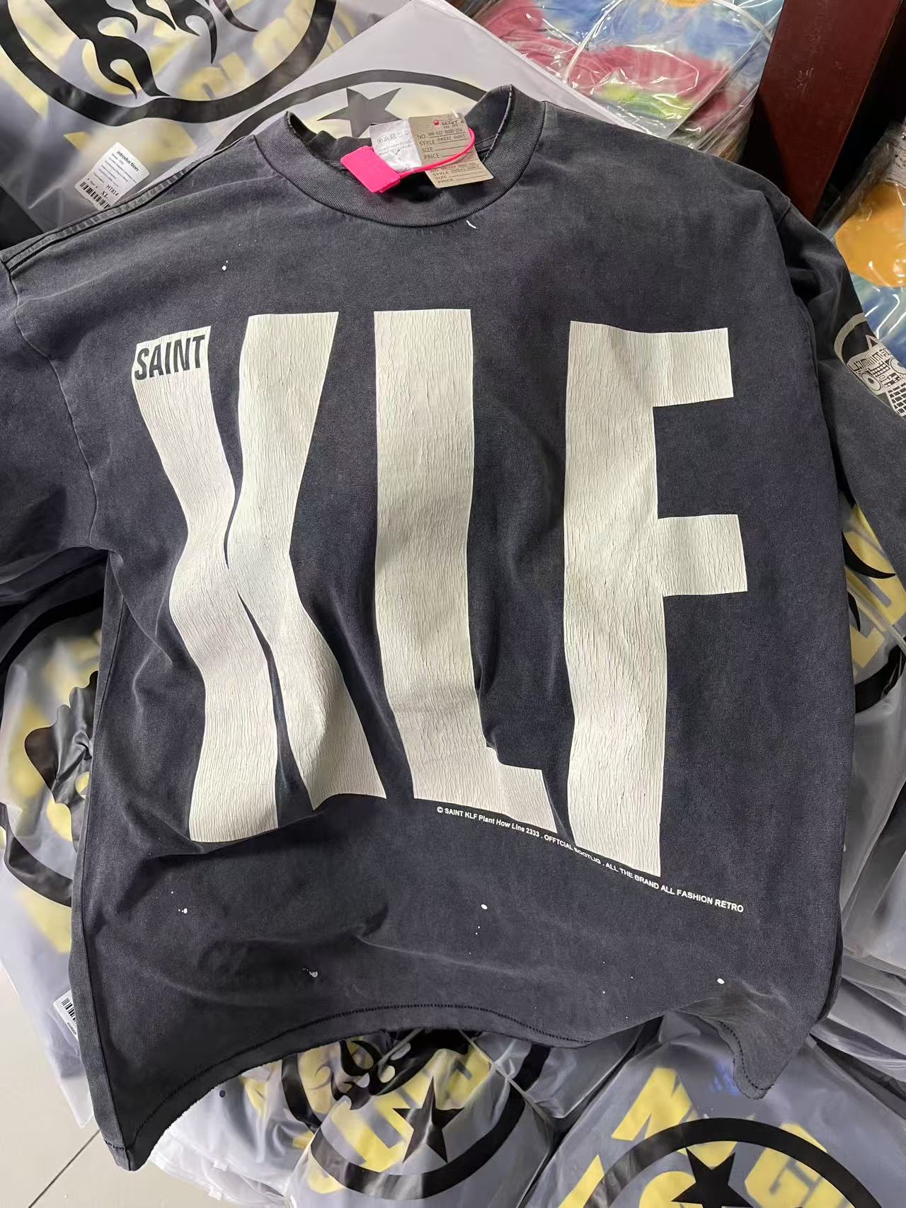 Saint Michael KLF Cream Graphic Washed Long Sleeve