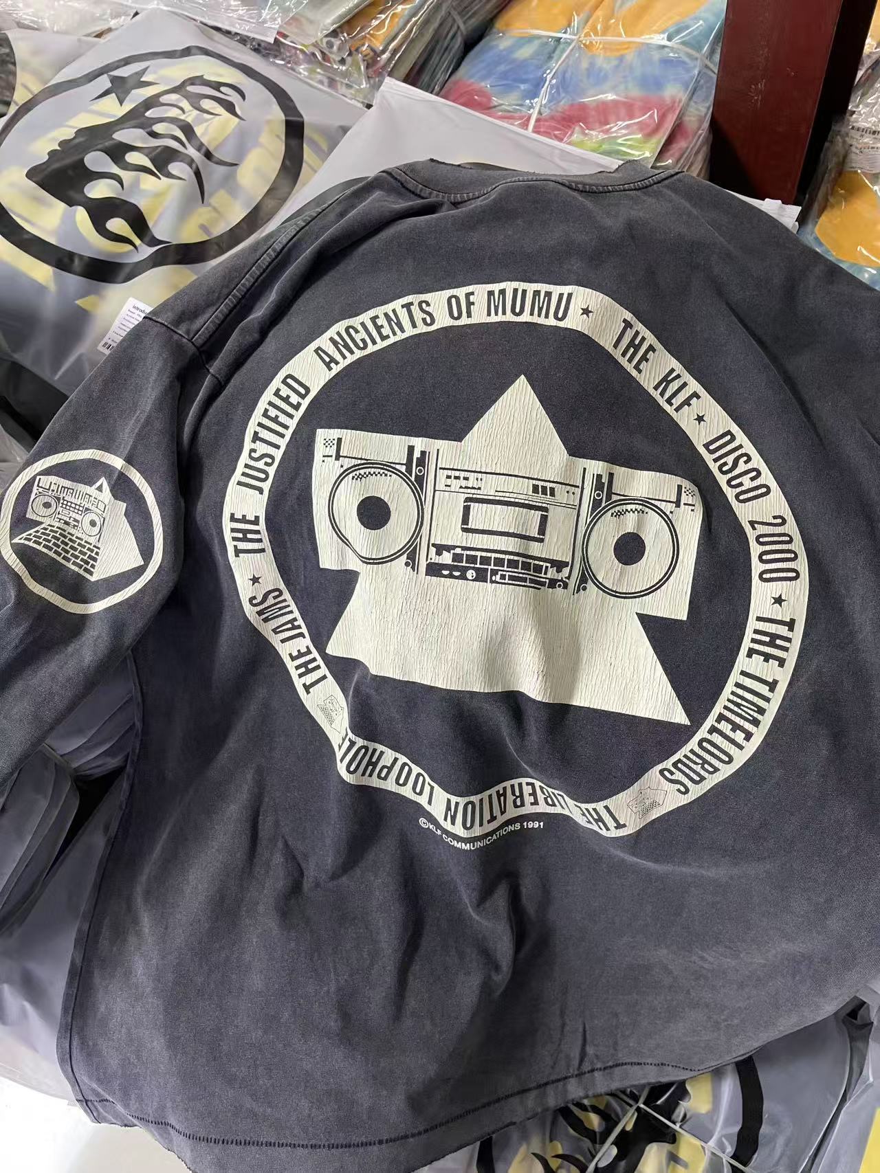 Saint Michael KLF Cream Graphic Washed Long Sleeve
