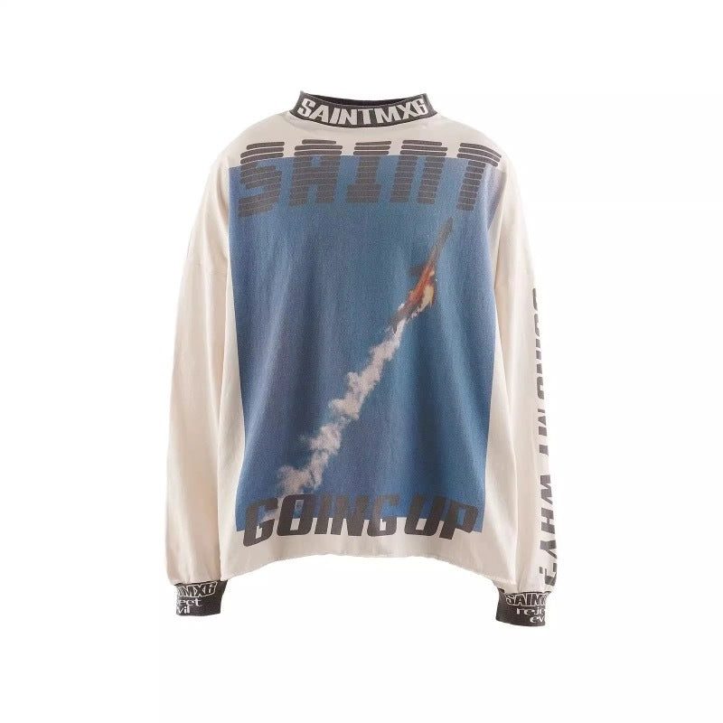 Saint Michael Going Up Rocket Vintage Washed Long Sleeve