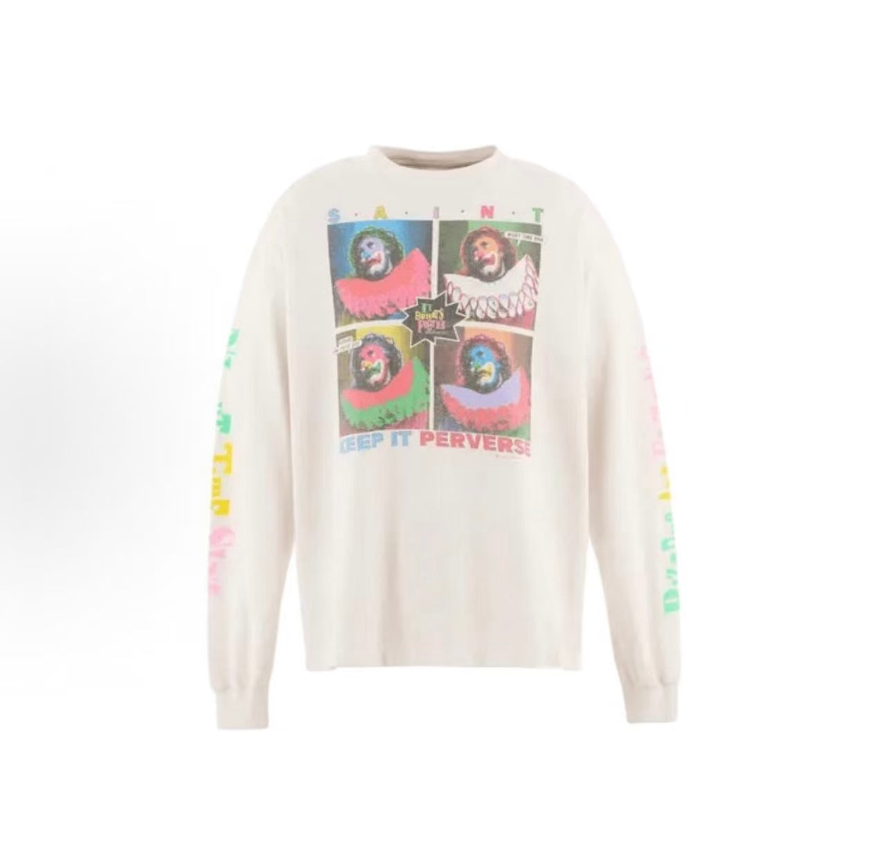 Saint Michael Clown Collage Vintage Long Sleeve