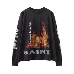 Saint Michael Fire Saint Vintage Washed Long Sleeve