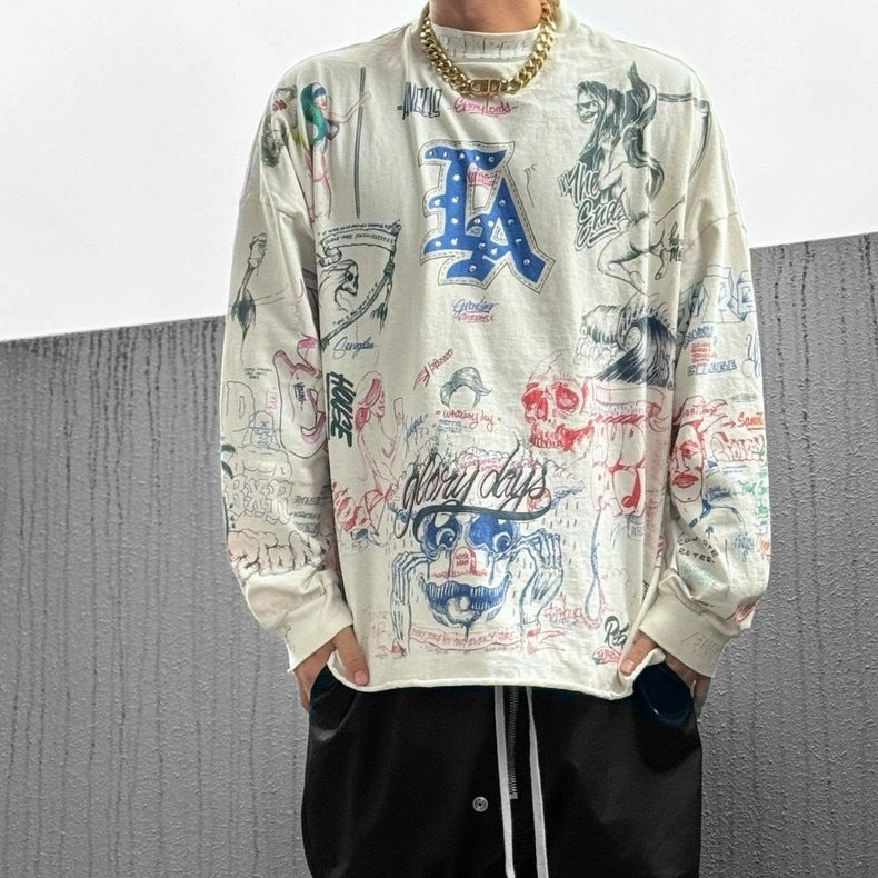 Saint Michael LA Graffiti Vintage Washed Long Sleeve