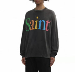 Saint Michael Multicolor Saint Logo Washed Long Sleeve