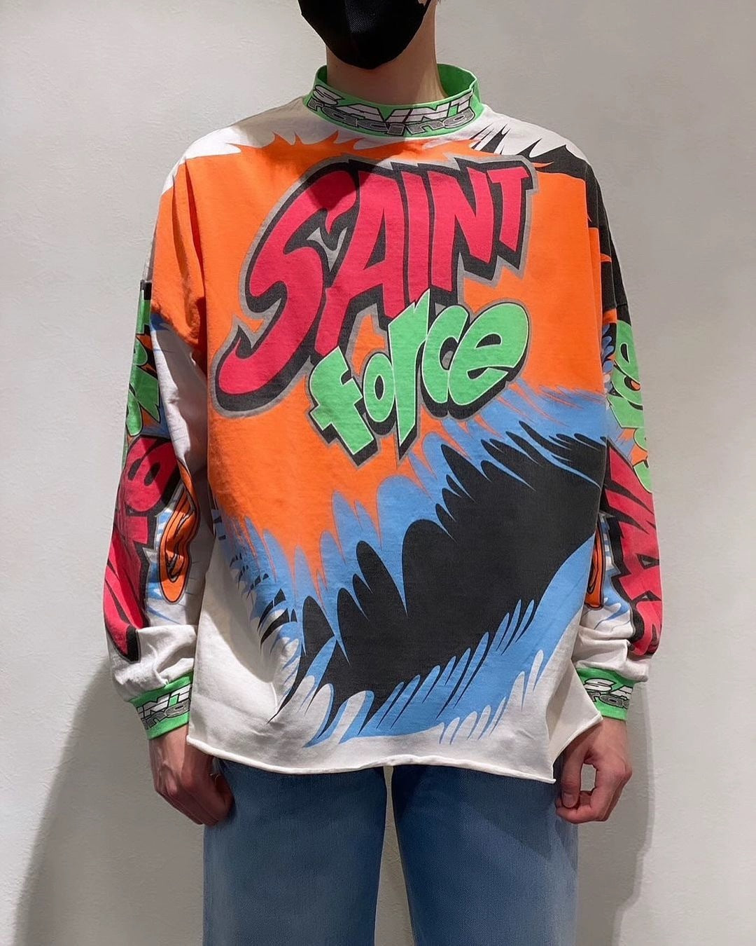 Saint Michael Saint Force Graffiti Vintage Washed Long Sleeve