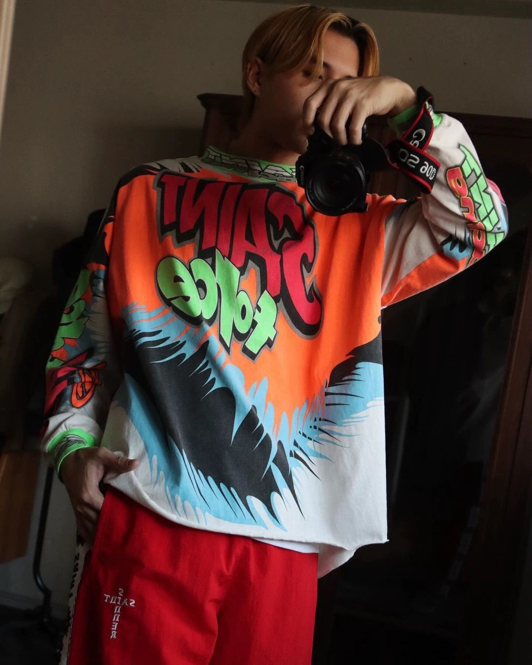 Saint Michael Saint Force Graffiti Vintage Washed Long Sleeve