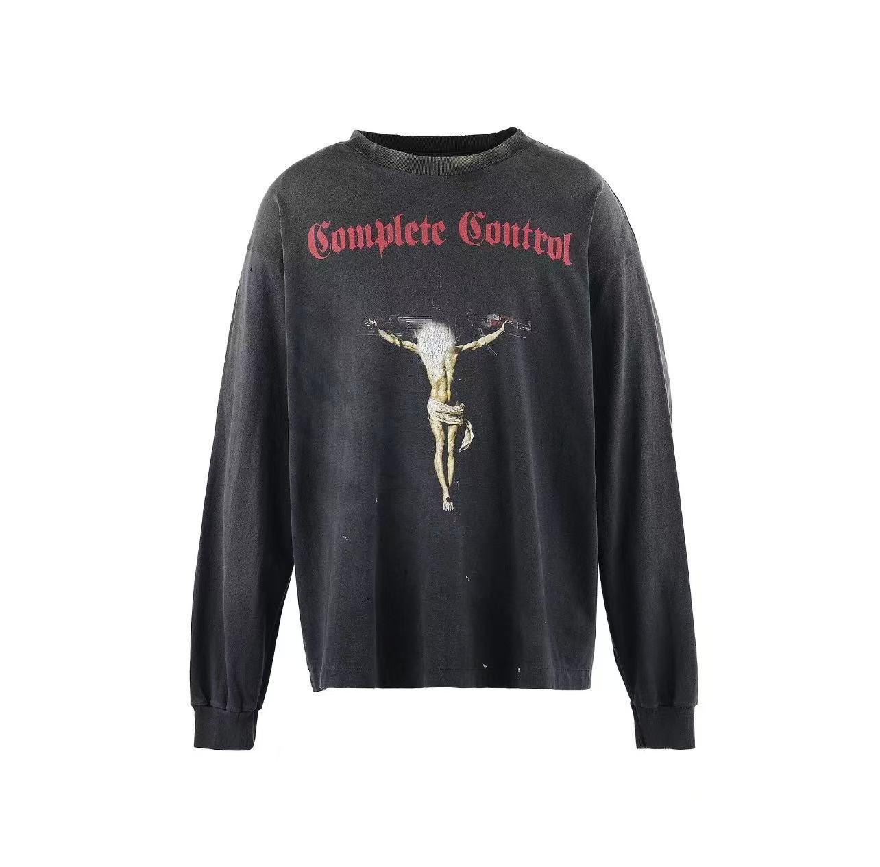 Saint Michael Complete Control Crucifix Washed Long Sleeve