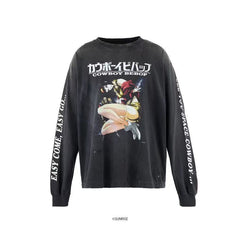 Saint Michael FBA Anime Photo Washed Long Sleeve
