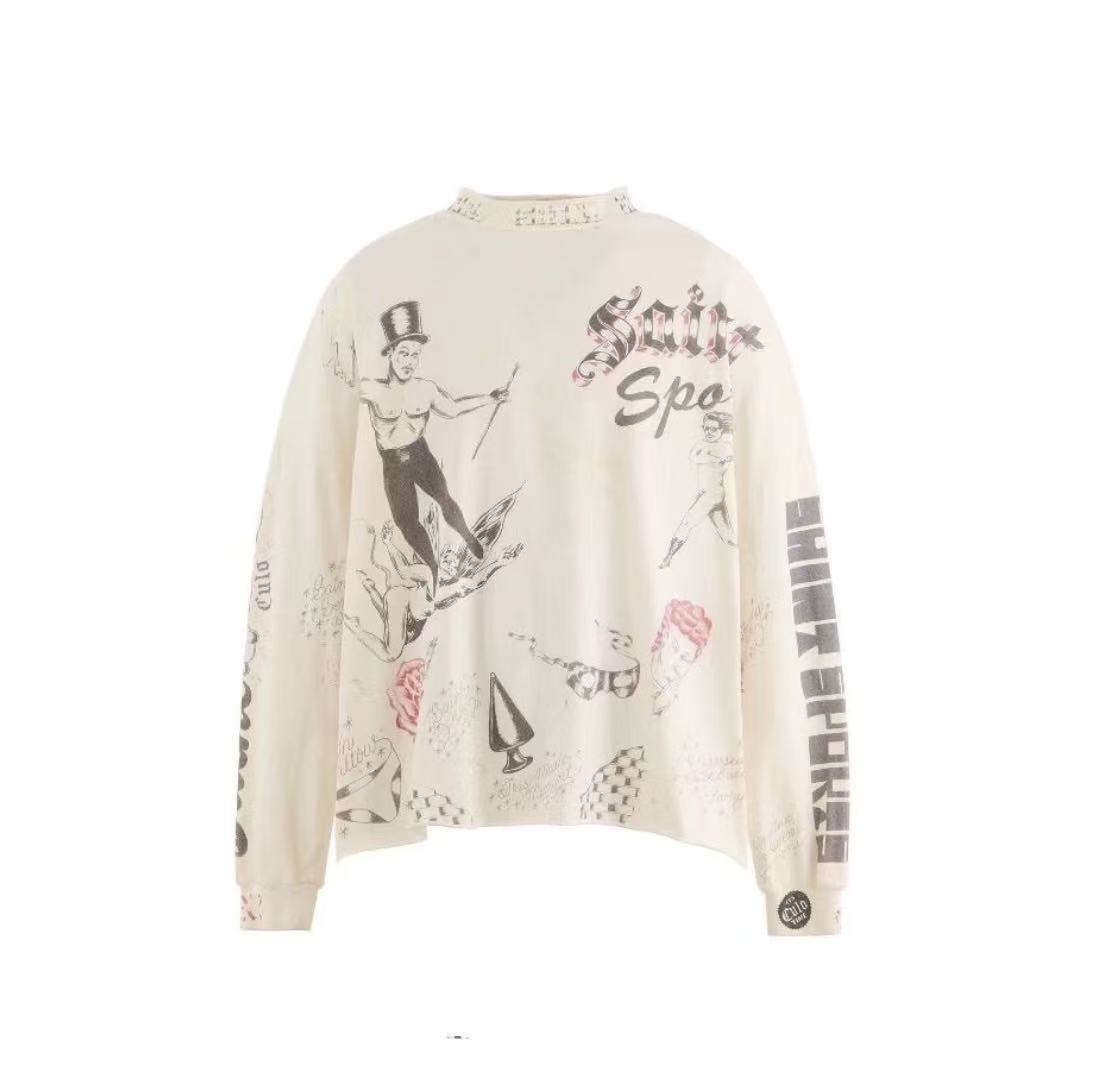 Saint Michael Sketch Doodle Vintage Long Sleeve