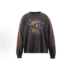 Saint Michael Skull Skeleton Vintage Long Sleeve