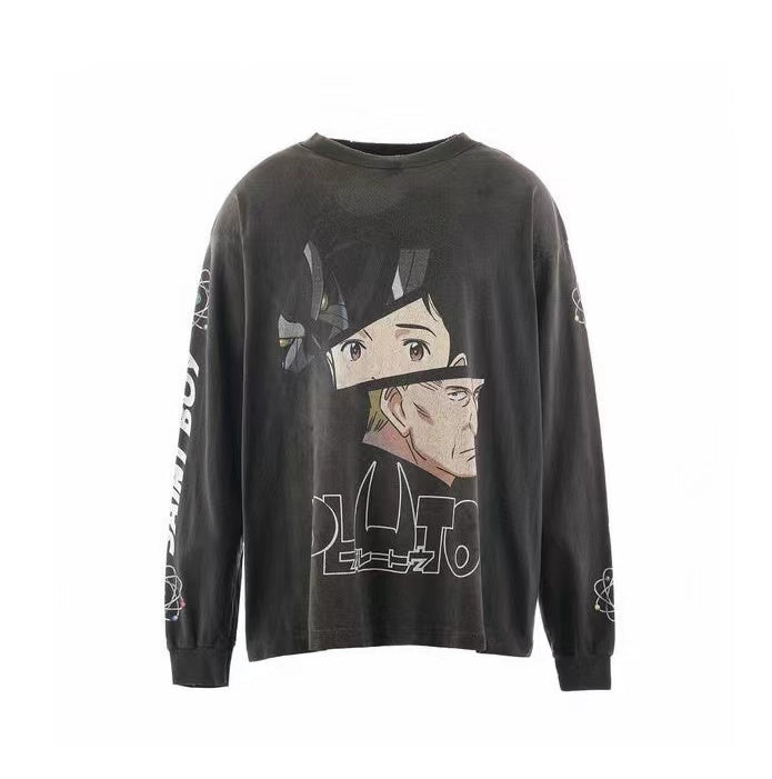 Saint Michael Anime Portrait Vintage Long Sleeve