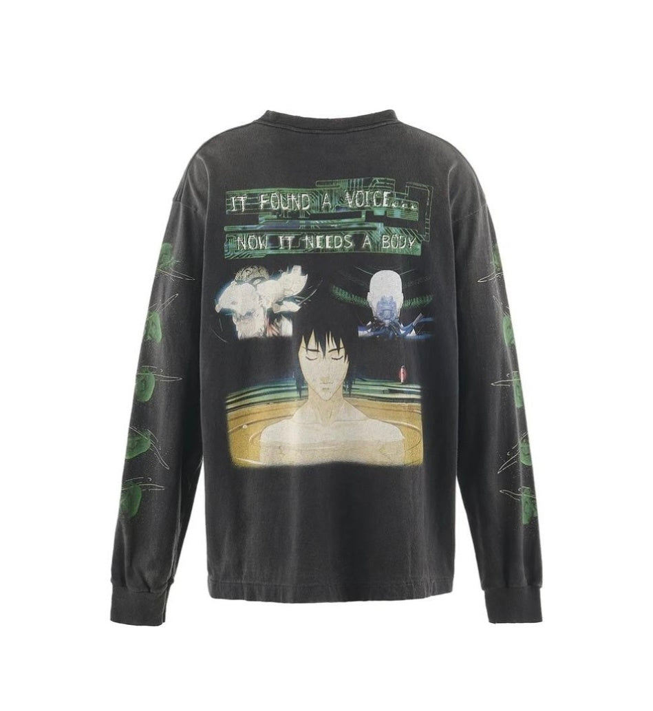Saint Michael Ghost Angel Vintage Long Sleeve