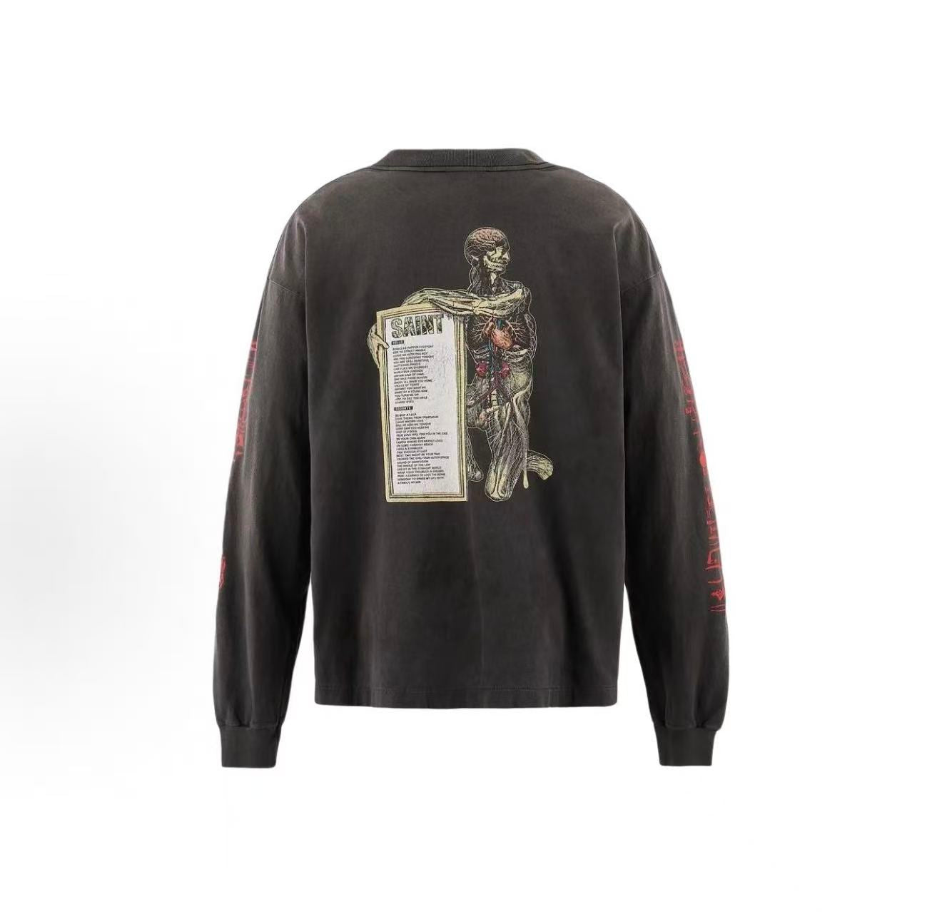 Saint Michael Skull Skeleton Vintage Long Sleeve