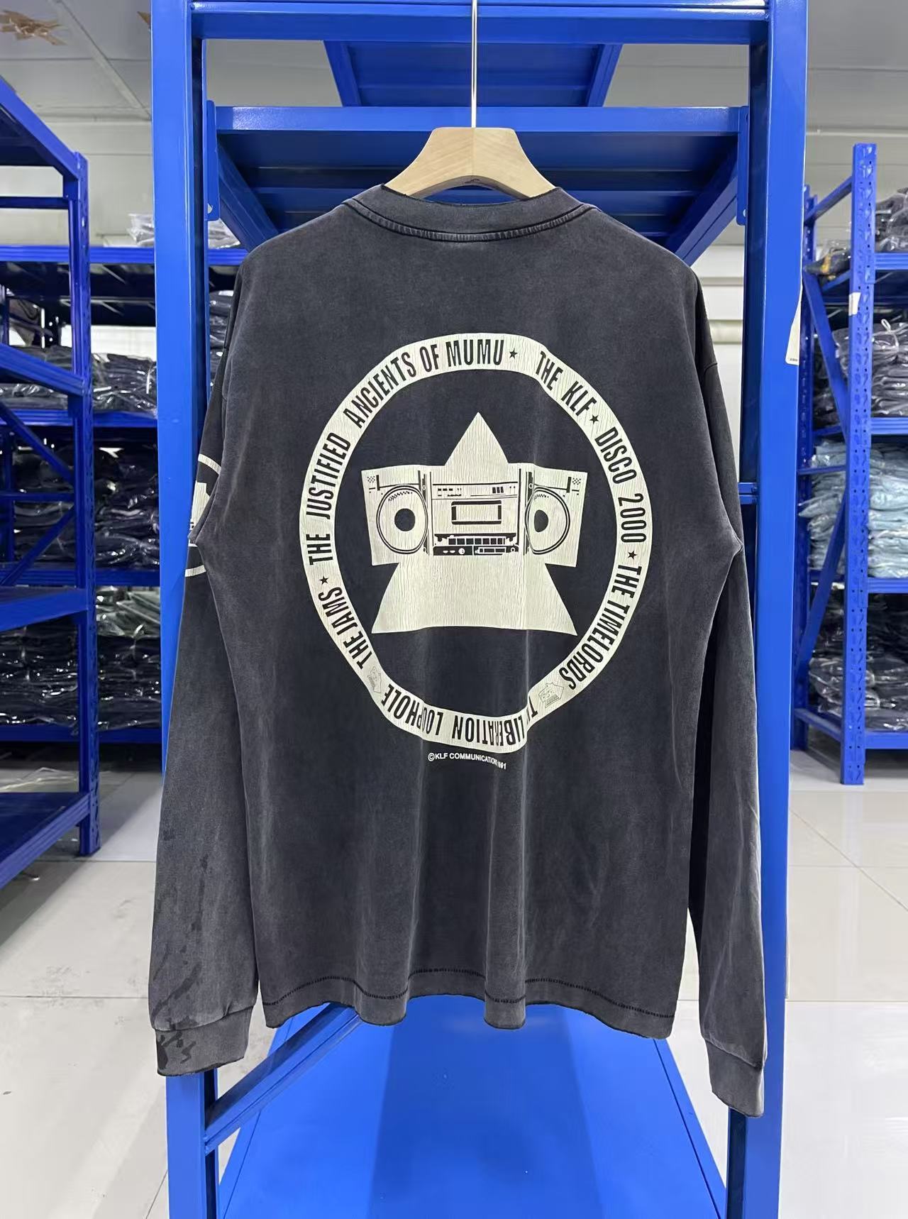 Saint Michael KLF Cream Graphic Washed Long Sleeve