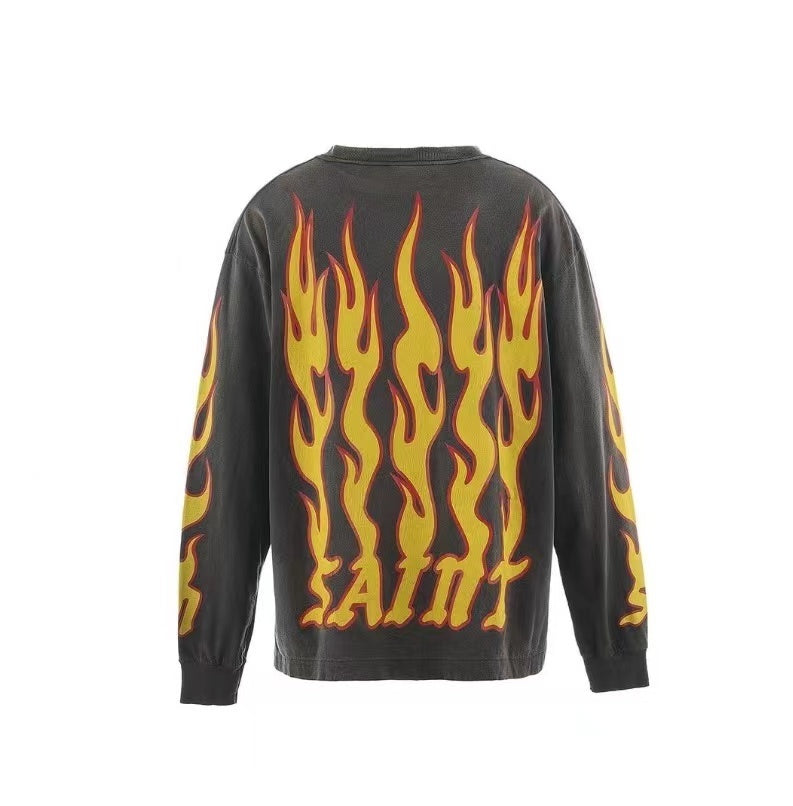 Saint Michael Soul On Fire Vintage Long Sleeve