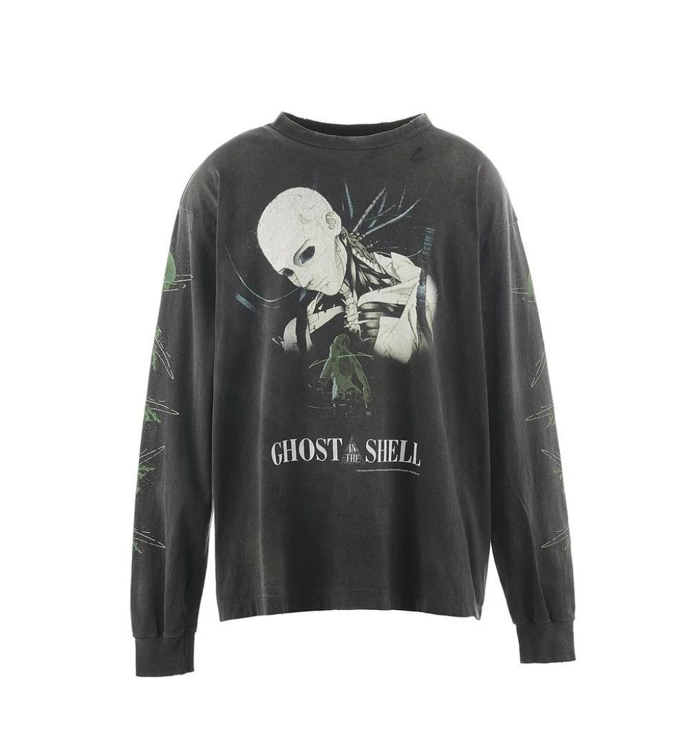 Saint Michael Ghost Angel Vintage Long Sleeve