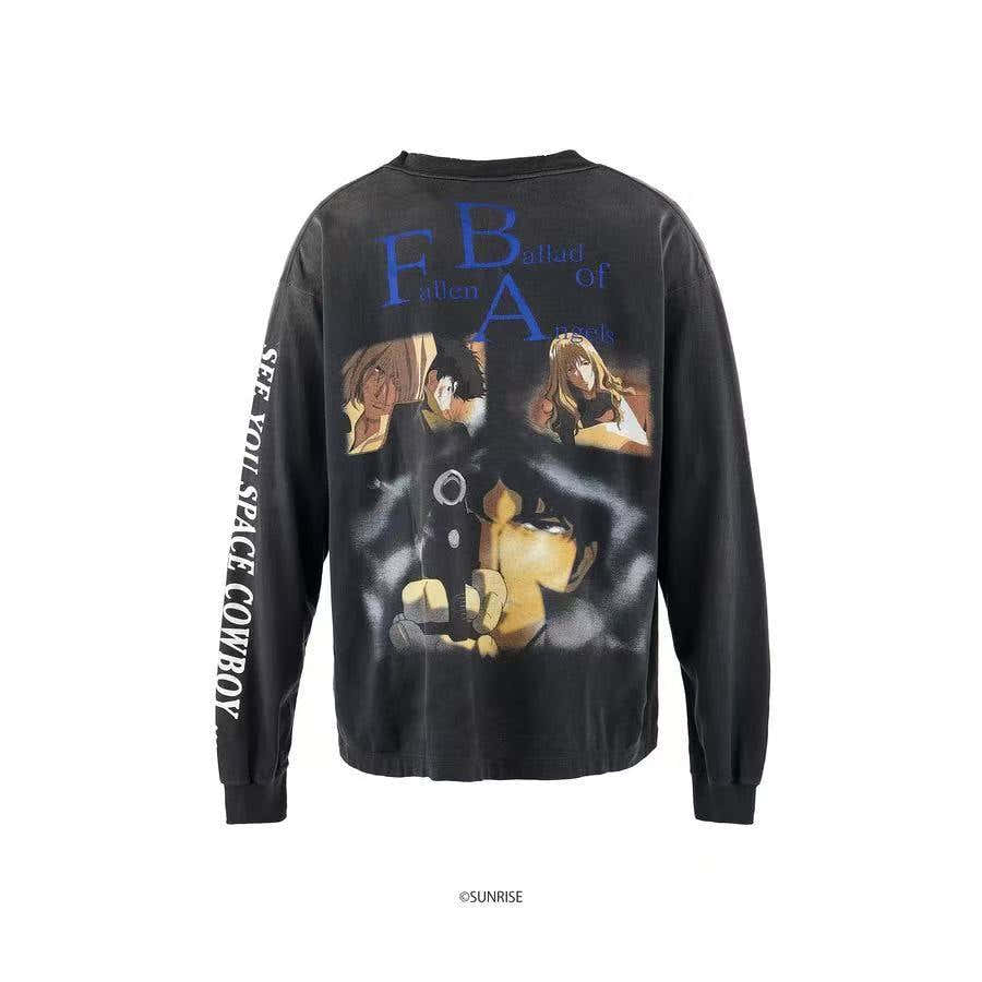 Saint Michael FBA Anime Photo Washed Long Sleeve